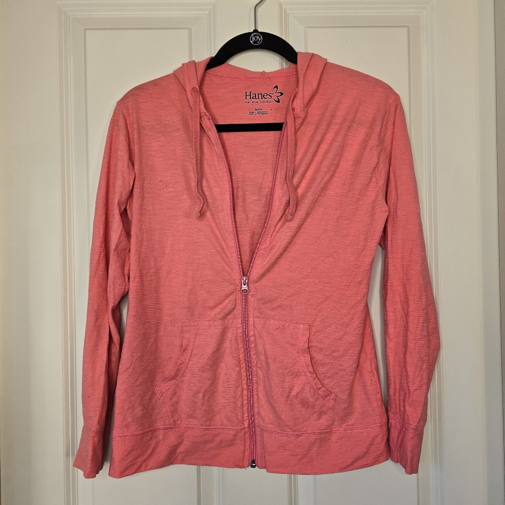 EUC Light Pink Zip Up Jacket